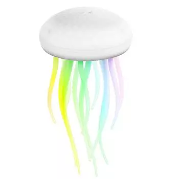 Светодиодная креативная лампа в виде медузы RGB градиентная милая ночник-медуза Тип-C зарядка атмосферный свет для праздников детские подарки жёлтый