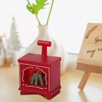 Светодиодная кукольная каминная мебель DIY Мини-украшение Аксессуары для спальни,