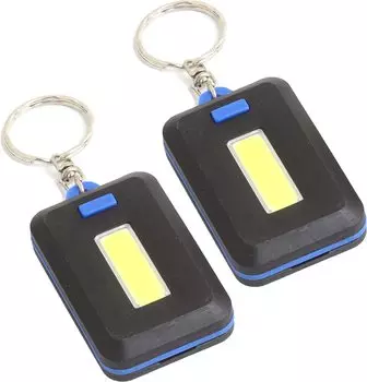 Светодиодная лампа-брелок типа COB для аудиофилов, товары для предотвращения стихийных бедствий, удобная панельная лампа, работает от 3 батареек типа ААА, батарейки в комплект не входят, комплект из 2 предметов синий