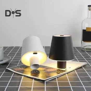 Светодиодная лампа для бутылки вина, 3 цвета, регулируемая яркость, аккумуляторная, беспроводная, с сенсорным управлением, настольная лампа, украшение для дома, офиса, бара, кафе чёрный