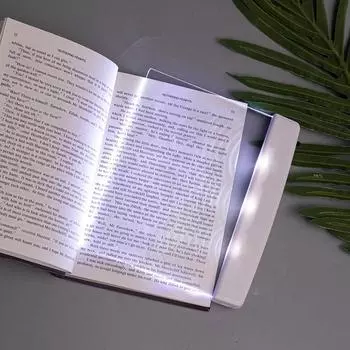 Светодиодная лампа для книг, легкая защита глаз, плоская панель, закладка, лампа для чтения для студентов белый