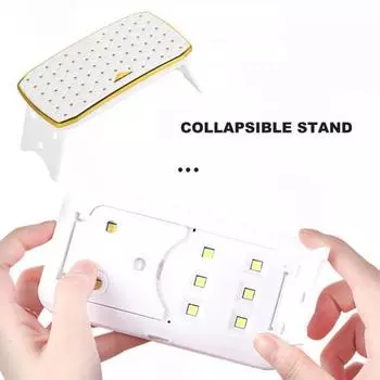 Светодиодная лампа для ногтей Plug-and-Play, экономящая труд, удобная для переноски, мини-УФ-лампа со складным кронштейном, маникюрные инструменты белый