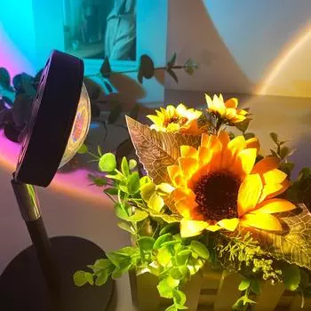 Светодиодная лампа для проектора Atmosphere USB-зарядка Живой фон Закат Четыре цвета Золотой свет Художественная лампа Мини настольная лампа