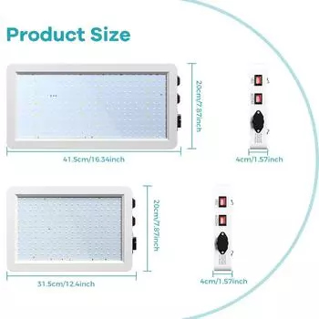 Светодиодная лампа для роста растений 500 Вт, панельная лампа полного спектра 220 В, лампы для выращивания семян, теплицы, палатки, овощи, заполняющее освещение UK plug