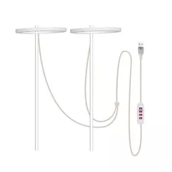 Светодиодная лампа для выращивания растений с 5 режимами регулировки яркости, двухголовая, синхронизация, USB-лампа для суккулентов, горшечных растений