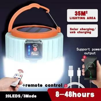 Светодиодная лампа для зарядки солнечной энергии, энергосберегающая лампа, лампа для ночного рынка, мобильная уличная лампа для кемпинга, отключения солнечной энергии, аварийное освещение белый