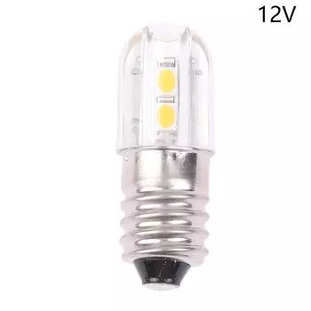 Светодиодная лампа E10 6 В 12 В 24 В, модернизированные лампы, 4 светодиодные лампы для замены индикаторной лампы для фонаря, фары, мотоцикла, светодиодные лампы для велосипеда 12V