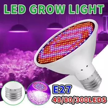 Светодиодная лампа E27 Grow Light Full Spectrum Phytolamp для выращивания растений в помещении, семена цветов, гидропоника, лампа для выращивания в теплице, Grow Box 48LED