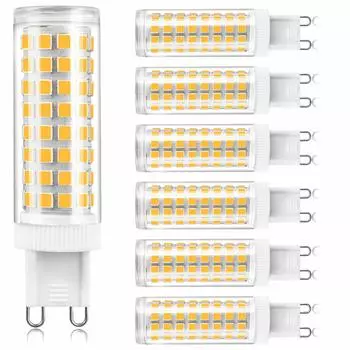 Светодиодная лампа G9 с двухштырьковым цоколем, 6 Вт, эквивалент галогеновой лампы, угол луча 360° 1PCS белый