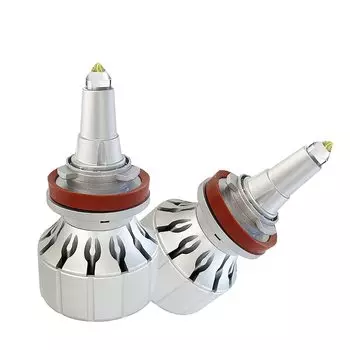 Светодиодная лампа H11 для стеклянного столба с полным освещением на 360 градусов для автомобилей с 2 фонарями