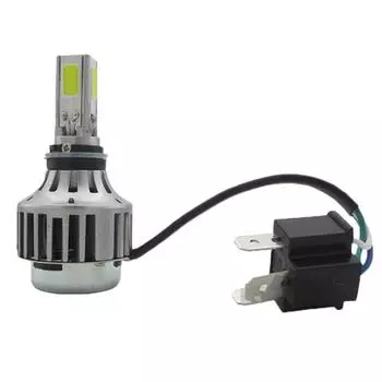 Светодиодная лампа H4 COB HID, белая, 360°, дальний/ближний свет, мотоциклетная фара, 6500K, высокая мощность серебряный