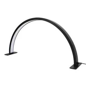 Светодиодная лампа Half Moon Light 35 Вт 28 дюймов из алюминиевого сплава с регулируемой яркостью, настольная лампа Half Moon для ногтей и ресниц UK PLUG