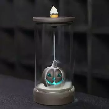 Светодиодная лампа Хэллоуин тыква цвет меняющий ветрозащитный обратный поток благовоний курильница ароматерапия креативное украшение дома подарки