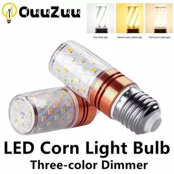 Светодиодная лампа кукурузы E27 E14 Лампочка 110 В 220 В Светодиодная лампа 2835 SMD Теплый белый Холодный белый Люстра Свеча для украшения дома E27 12W белый