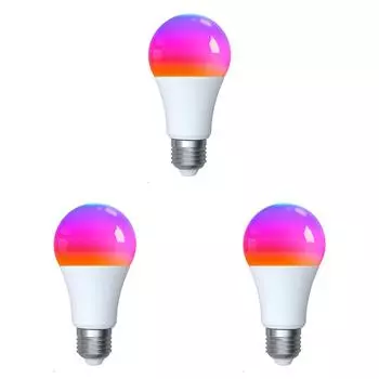 Светодиодная лампа LF# WiFi Smart E27, 16 миллионов цветов RGB, 9 Вт, 806 лм, для Alexa Google Home