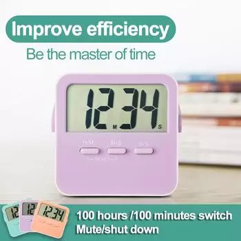 Светодиодная лампа Minutie de Kitchen с часами и сигнализацией, магнитная поддержка, подсветка для приготовления блюд, приготовления блюд и т. д. чёрный