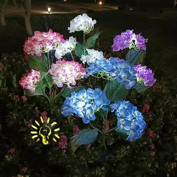 Светодиодная лампа на солнечных батареях Rose Flower, 3 лампы для ландшафтного освещения, освещения огорода, патио, загородного дома фиолетовый