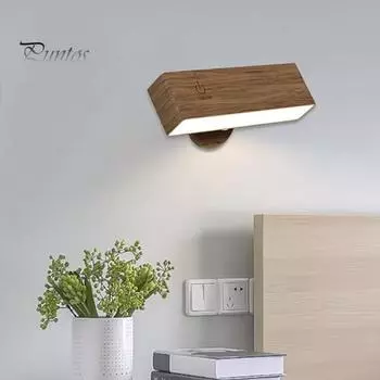 Светодиодная лампа, настенный светильник на батарейках с дистанционным управлением, плавная регулировка яркости, без мерцания, перезаряжаемый настенный светильник, лампа для чтения Warm light