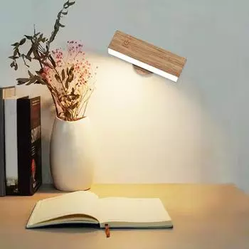Светодиодная лампа, настенный светильник на батарейках с дистанционным управлением, плавная регулировка яркости, без мерцания, перезаряжаемый настенный светильник, лампа для чтения Warm light