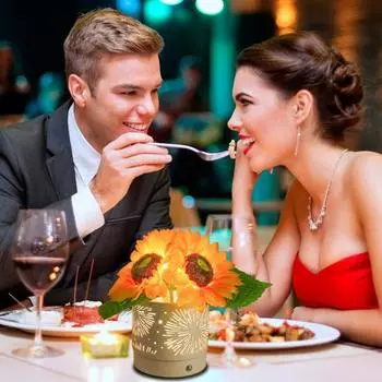 Светодиодная лампа-ночник в виде подсолнуха с регулировкой яркости, 3 режима, питание от USB-аккумулятора