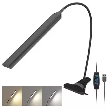 Светодиодная лампа ORALUCE Clip Light, яркая, 3 уровня тонирования, 10 уровней затемнения, настольная лампа Clip, приятная для глаз, 8 Вт, 800 лм, питание от USB, стильная