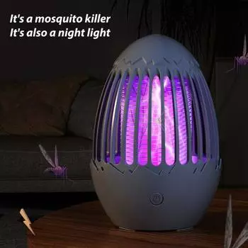 Светодиодная лампа от комаров Fly Zapper, высоковольтная мощность, безопасная в использовании, малошумная, перезаряжаемая от USB, электрическая УФ-лампа от комаров