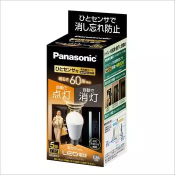 Светодиодная лампа Panasonic E26 эквивалентна 60 типу света эквивалентна цвету лампочки общий датчик освещенности LDA8LGKUNS цоколь, лампочка, (7.8 Вт),