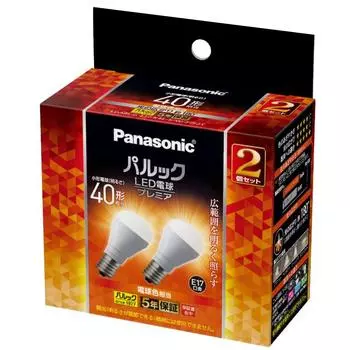 Светодиодная лампа Panasonic Premier с цоколем E17, эквивалентная 40-му типу лампочек, цвет эквивалентен компактной лампочке с широким распределением света, совместимый с