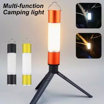 Светодиодная лампа перезаряжаемая ультра-яркая компактная с крючком без мерцания освещения чёрный