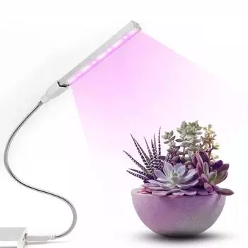 Светодиодная лампа полного спектра для выращивания растений Гидропонная светодиодная USB-лампа полного спектра Фитолампа Гибкое освещение Растительное освещение Цветочная рассада Теплица Уникальная A белый