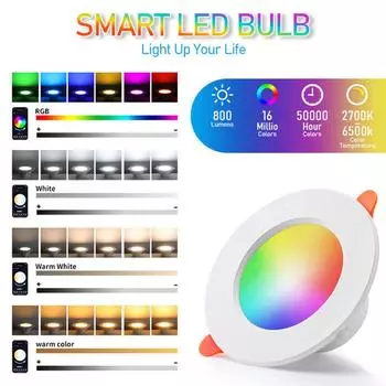 Светодиодная лампа RGB 10 Вт с ИК-пультом дистанционного управления 85-265 В, атмосферное ночное освещение, декор AU