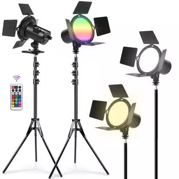 Светодиодная лампа RGB для видеосъемки, селфи, регулируемая яркость 3200-5600K, лампа для камеры, заполняющая лампа для прямой трансляции, лампа для фотостудии EU