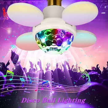 Светодиодная лампа RGBW с синхронизацией затемнения и изменением цвета. Регулируемая панель с дистанционным управлением. Воспроизведение музыки. Свет 85?265В