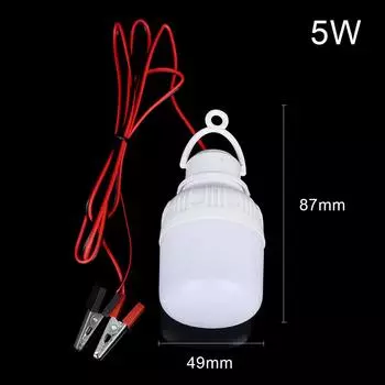 Светодиодная лампа с зажимом 1,2 м, линейная лампа для палатки, холодный белый молочный чехол для ПК, 5 Вт - 15 Вт, нерегулируемая яркость, 12 В, глобальные лампы, освещение для комнаты, замена 5W