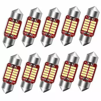 Светодиодная лампа салона NAKOBO T10 x 31мм, Стабильный поток, 12-24В, Встроенный канселлер, Неполярная, 2Вт, T10*31MM