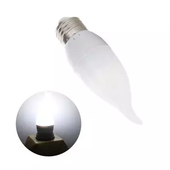 Светодиодная лампа-свеча мощностью 3 Вт E27 ES холодного белого цвета, эквивалентная лампе формы пламени 15 Вт ST241