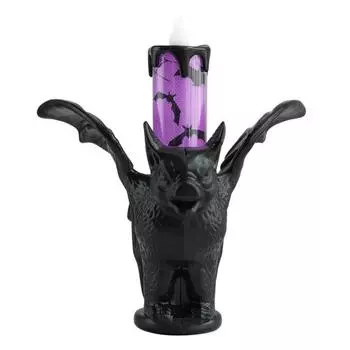 Светодиодная лампа-свеча в виде летучей мыши на Хэллоуин, беспламенная, мерцающая, настольная лампа-свеча фиолетовый