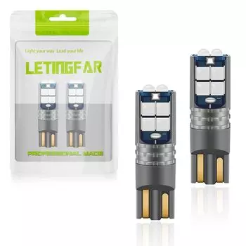 Светодиодная лампа T10 с голосовым управлением, Светодиодный канселлер T10, Светодиодная лампа T10 белая вспышка, 10 светодиодов, чип 3030,