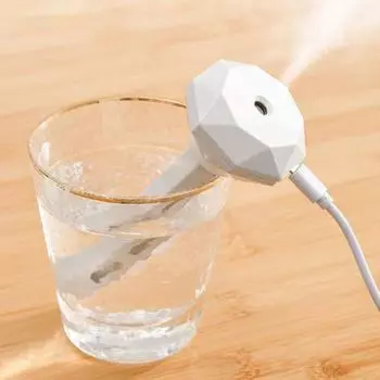 Светодиодная лампа, увлажнитель воздуха, USB-диффузор эфирных масел, автомобильный очиститель, арома-анион, туманообразователь с романтическим светом, портативный увлажнитель белый