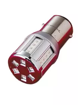 Светодиодная лампа VALENTI Jewel S25 с двойным углом наклона, красная, 1 шт. [Pin 180°] (Мотоциклетный фонарь/Стоп-сигнал) М11-С25Д-РЕ красный