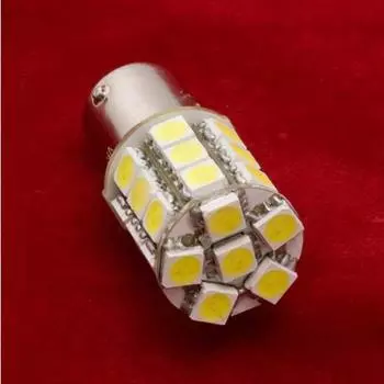 Светодиодная лампа VALENTI Jewel высокой яркости 27 светодиодов чип S2 одинарный холодный белый 6500K (3 СМД) (Тип BA15s) [Количество 1] S25S-W2781-1