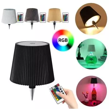 Светодиодная лампа в форме бутылки вина с перезаряжаемым пультом дистанционного управления и сенсорным управлением RGB, 3 цвета, плавная регулировка яркости, ночник, настольная декоративная лампа белый