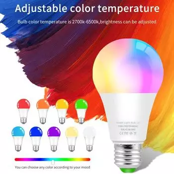 Светодиодная лампа Wi-Fi Smart RGB Lamp E27 Cozylife Alexa Echo Google Home Assistant Yandex Alice Dimmable Voice Control 85-265V