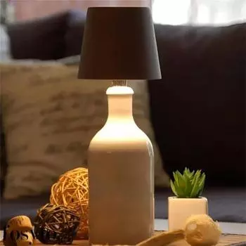 Светодиодная лампа Yousheng с регулируемой яркостью, 2000 мАч, 3 цвета, USB-C, перезаряжаемая, беспроводная, для бара, вечеринки, клуба, винной бутылки, светодиодная подсветка A чёрный