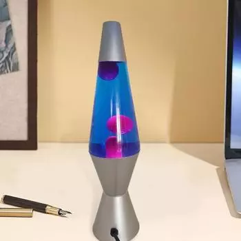 Светодиодная лампа Yousheng с жидким светом, белая/фиолетовая/желтая, ночная лампа с синими восковыми потоками, настольная лампа для гостиной, спальни, офиса, декора US Plug белый
