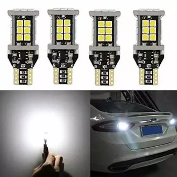 Светодиодная лампа заднего хода, Взрывной свет, 1200 люмен, T16/T15, W16W, T10, 3030, Свет заднего хода (набор