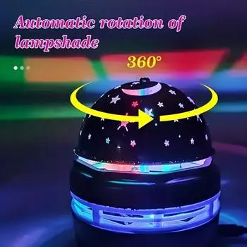 Светодиодная лампа звездного неба с USB-блоком питания, вращающиеся ночники, проектор Galaxy, мини-вечеринка, день рождения, танцы, дискотека, сцена, домашний декор