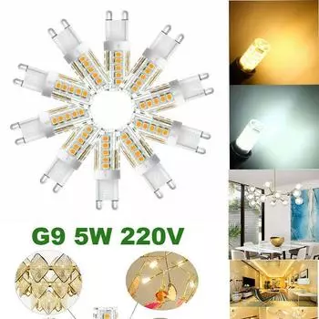 Светодиодная лампочка G9 5 Вт = 40 Вт ХОЛОДНЫЙ БЕЛЫЙ Замена галогенных капсульных ламп G9 warm-1pcs