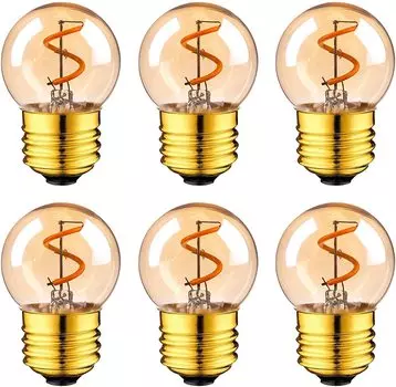 Светодиодная лампочка Эдисона, люстра, коричневая нить накаливания, цоколь E26, мини-лампочка 2200K, цвет лампочки 1 Вт (Эквивалент 10 Вт) Нерегулируемый 70лм декоративный