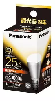Светодиодная лампочка Panasonic EVERLEDS Mini Krypton E17, маленькая лампочка, эквивалентная 25 Вт, 370, эквивалентная лампочке LDA6LE17D (Совместимость с диммером, база,